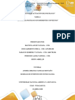 Solución Guía de Actividades y Rúbrica de Evaluación - Tarea 2. El Rol Del Psicólogo en Diferentes Contextos.