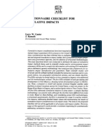 Questionnaire Checklist for Cumulative Impacts