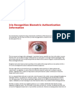 Iris Recognition Biometric Authentication Information