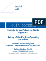 Historia de Los Países de Habla INGLESA PROGRAMA