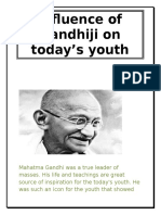 Influence of Gandhiji On Today's Youth