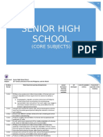 Senior High School: (Core Subjects)