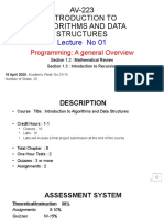 AV-223 Programming Overview (Lecture 1)