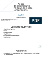 Lab 02 AV-223 Analysis of Algorithms