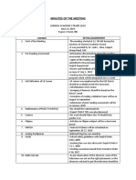 Minutes of The Meeting: Agenda Details/Agreement