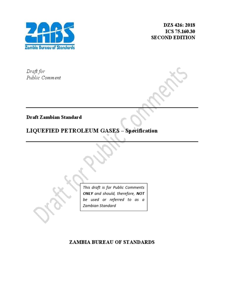 Dzs 426 2018 Ics 75 160 30 Second Edition Draft For Public Comment Petroleum Fuels