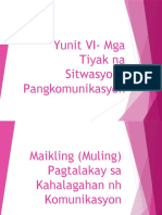 Mga Tiyak Na Sitwasyong Pangkomunikasyon
