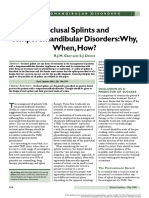 Occlusal Splints and Temporomandibular Disorders: Why, When, How?