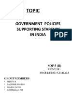 Topic: Government Policies Supporting Startups in India