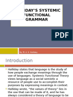 HALLIDAY'S Systemic Functional Grammar