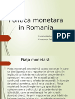 Politica Monetara in Romania