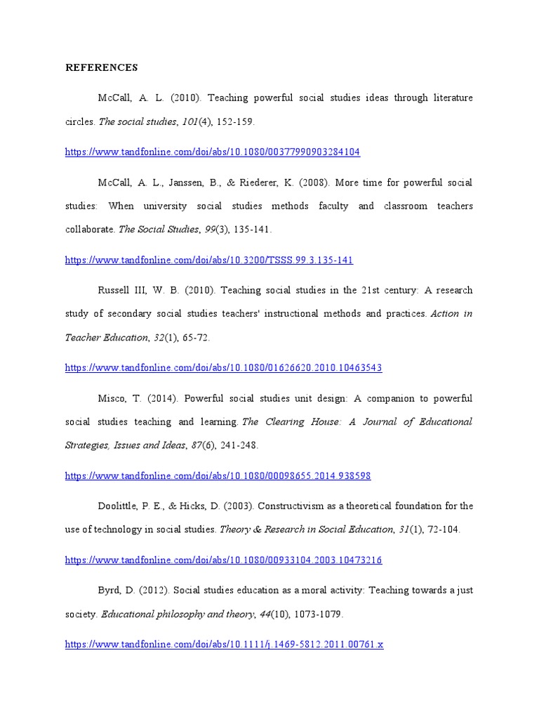 References: Teacher Education, 32 (1), 65-72 | PDF | History