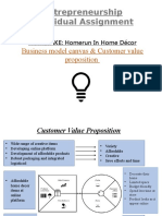 Entrepreneurship Individual Assignment: Business Model Canvas & Customer Value Proposition