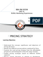 Bba RM 605M: Unit Iii RURAL Marketing Experiences