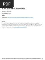 SAP Business Work Ow: Warning