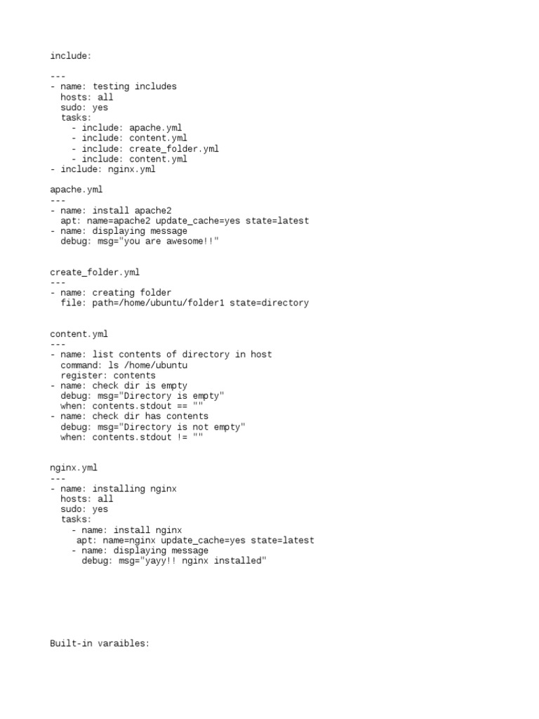 Ansible Playbook Task Management Guide | PDF | Directory (Computing ...