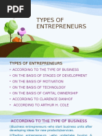 Types of Entrepreneurs