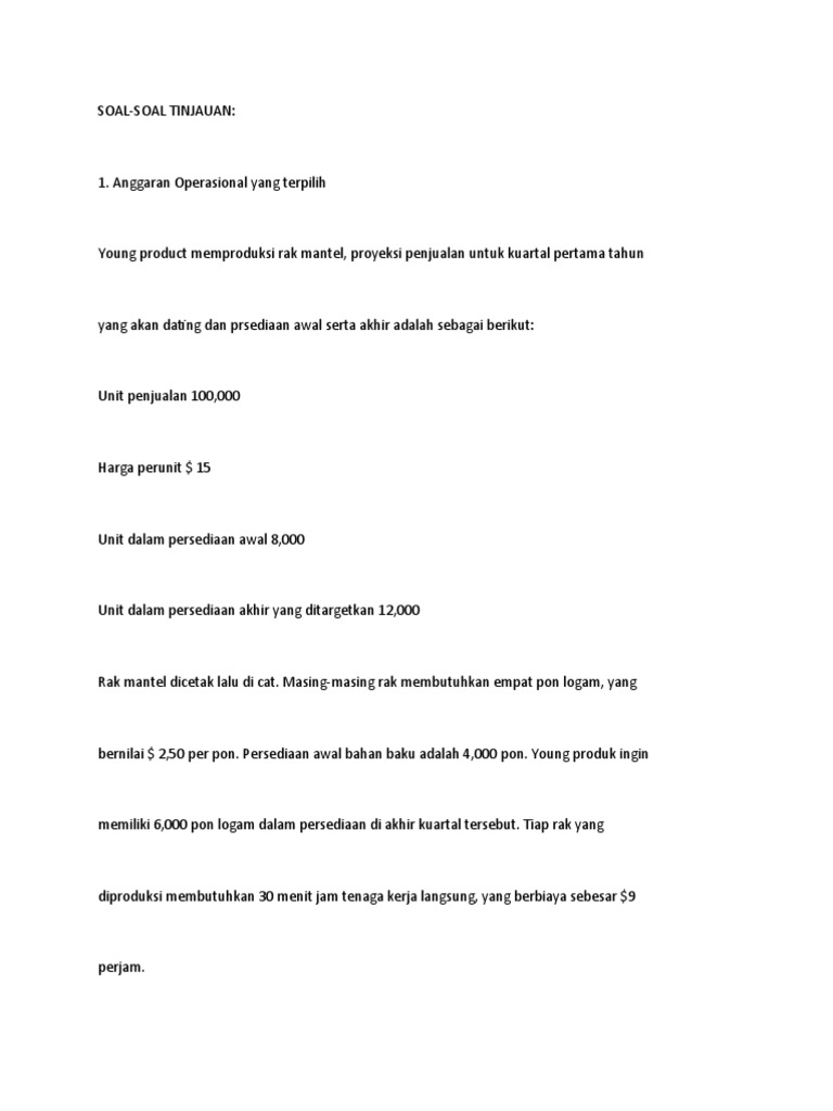 Tugas Akuntansi Manajemen