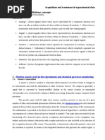 Course 1 Acquisition and Treatment of Experimental Data 1. Introduction, Definitions, Concepts