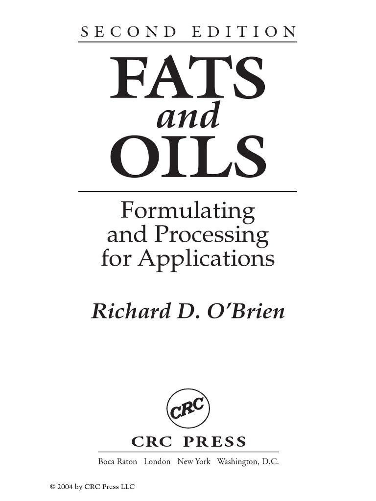 Fats and Oils PDF PDF Publishing Companies Of The United States