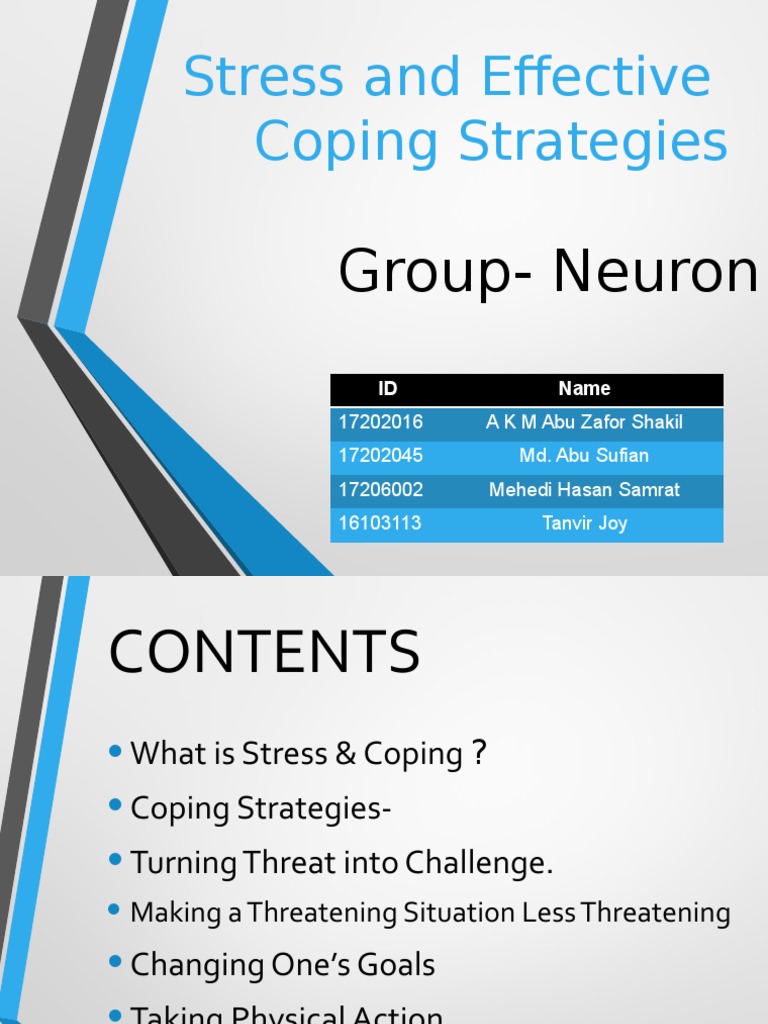 Stress and Effective Coping Strategies: Group-Neuron | PDF | Stress ...