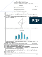 ENVIII Matematica 2020 Test 18