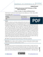 Effect of Feeding Azolla (Azolla Pinnata) On The Performance of White Pekin Laying Ducks