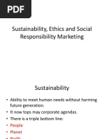 Sustainability, Ethics and Social Responsibility Marketing