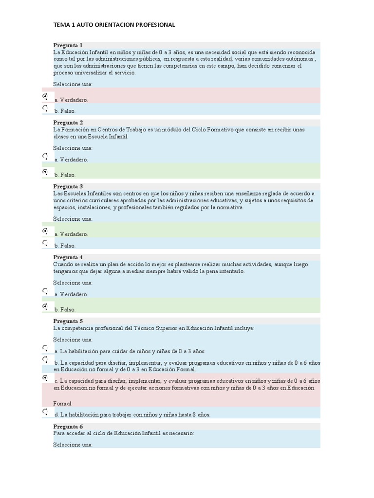 Test Fol Tema 1 | PDF | Seguridad y salud ocupacional | Educación de la ...