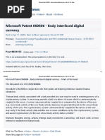 Microsoft Patent 060606 - Body Interfaced Digital Currency - (We) Are The News