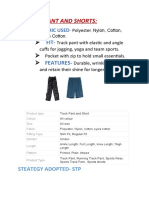 Track Pant and Shorts:: Fabric Used