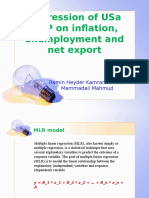 Regression of Usa GDP On Inflation, Unemployment and Net Export