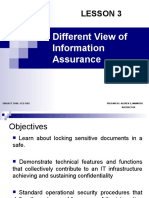 Difffferent View Off Infformation Assurance: Lesson 3