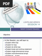 Session 14: Loops and Arrays