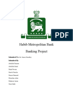 Habib Metropolitan Bank Banking Project: Submitted To: Submitted by