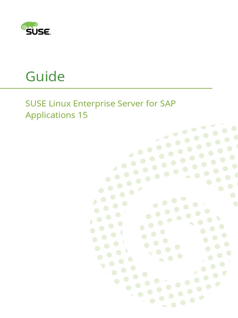 Guide: SUSE Linux Enterprise Server For SAP Applications 15 | PDF ...