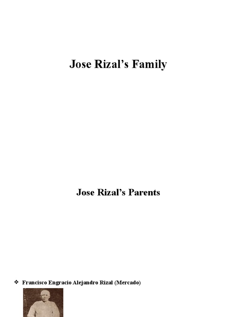 Jose Rizal's Family Tree Overview | PDF | Philippines | Unrest