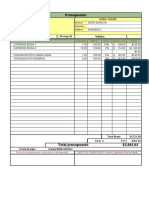 Planilla de Excel para Hoja de Presupuesto