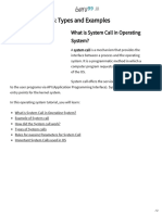 System Call in OS - Types and Examples PDF