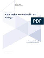 Case Studies On Leadership and Change: Module Guide 2018-2019 International Business School