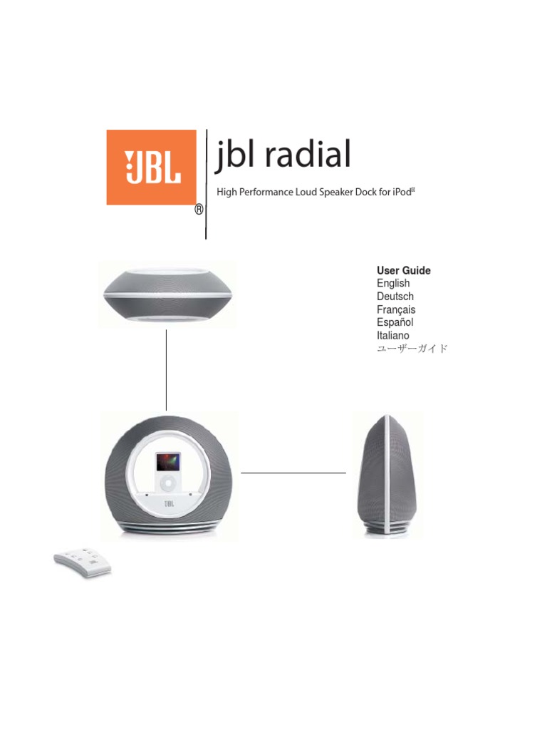 JBL Radial Speaker Dock PDF I Pod Equalization (Audio)