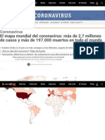 El Mapa Mundial Del Coronavirus - Más de 2,7 Millones de Casos y Más de 197.000 Muertos en Todo El Mundo - RTVE - Es PDF