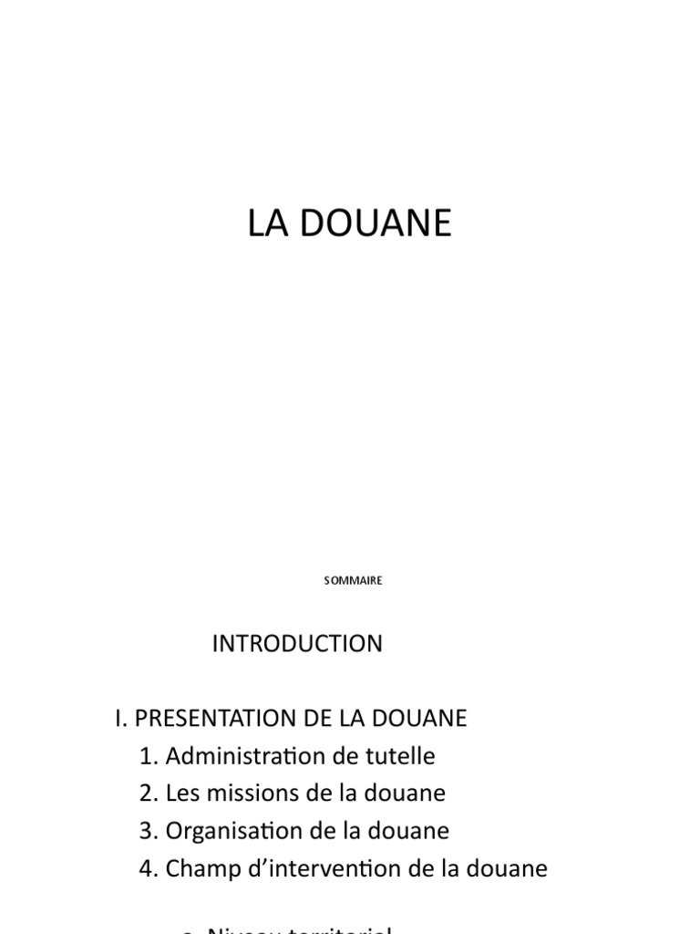 Comprendre le Rôle de la Douane | PDF | Économie | Gouvernement