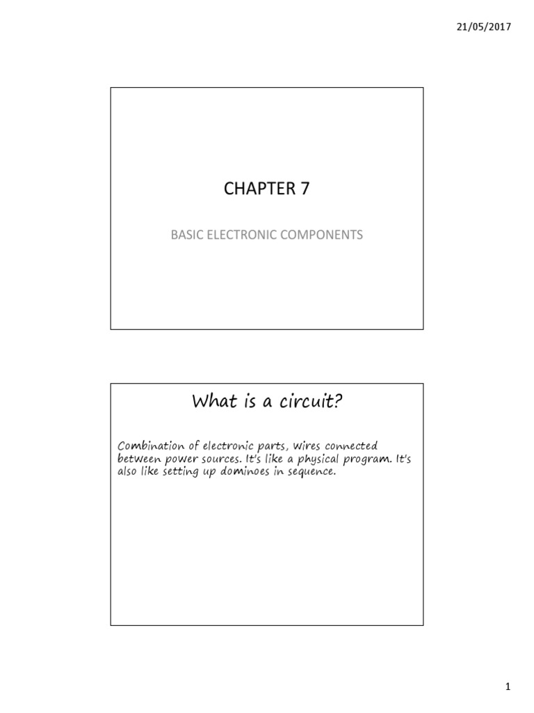 What Is A Circuit?: Basic Electronic Components | PDF | Electrical ...