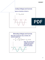 Alternating Voltages and Currents: The Voltage As A Function of Time Is