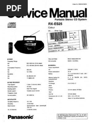 Panasonic Rx-Es25 (ET) | PDF