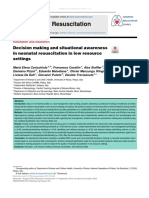 Decision Making and Situational Awareness in Neonatal Resuscitation in Low Resource Settings