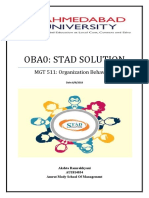 Oba0: Stad Solution: MGT 511: Organization Behaviour