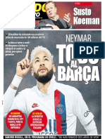 Neymar rechaza 100 millones del PSG y solo quiere volver al Barça