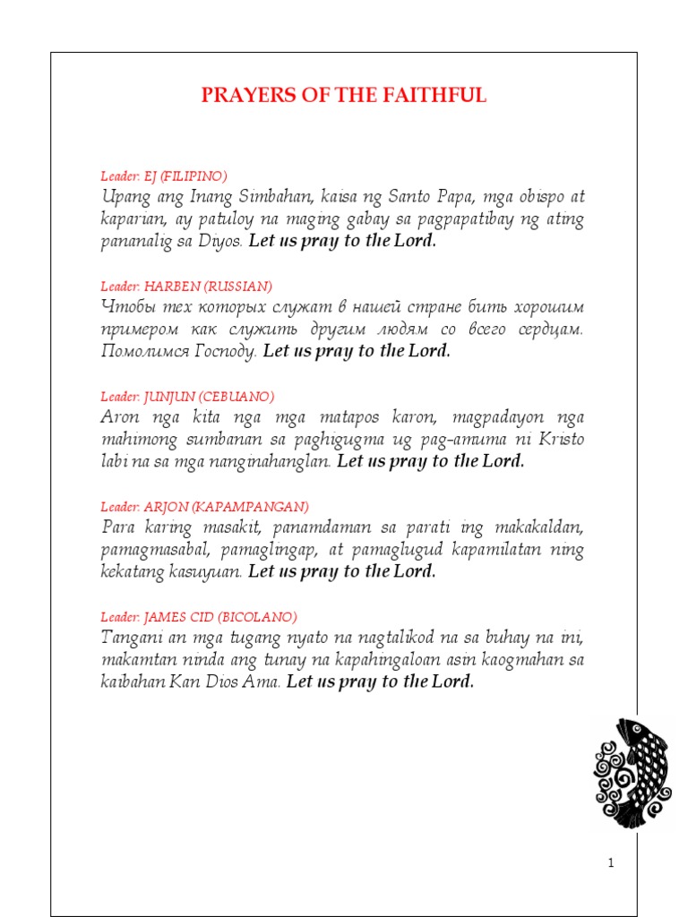 Prayers of The Faithful PDF